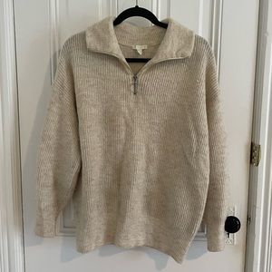 h&m pullover zip sweater